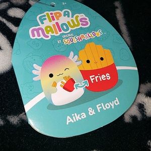 Squishmallow 8" Flipmallow Aika the Axolotl Floyd Fries Kellytoy NWT HTF
